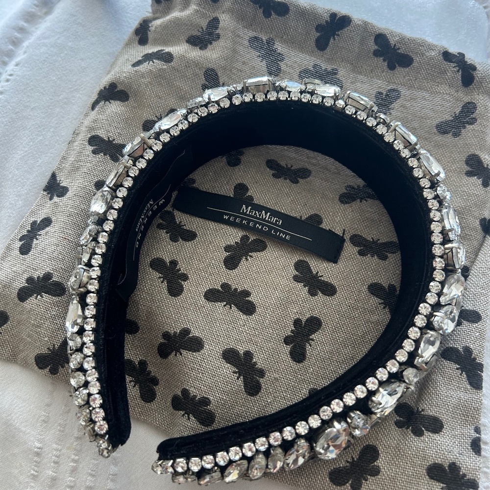 MaxMara bead and rhinestone headband